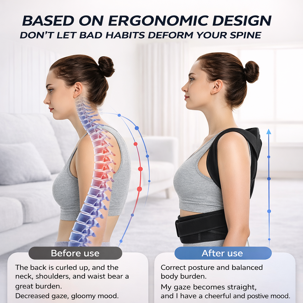 Posture Corrector with Steel Support for Back and Shoulders